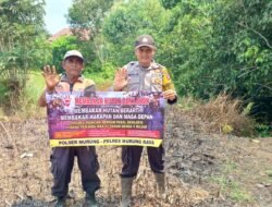 Cegah Karhutla, Bhabinkamtibmas Polsek Murung Sosialisasi Stop Membakar Lahan Di Kel. Beriwit