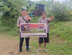 Bhabinkamtibmas Sosialisasikan Larangan Karhutla Ke Warga Datah Kotou