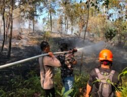 Kebakaran Lahan, Polres Murung Raya Bersama BPBD Sigap Lakukan Pemadaman