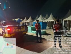 Satsamapta Polres Barito Timur Sosialisasikan Kamtibmas kepada Pedagang dan Pengunjung Stand Expo HUT Bartim