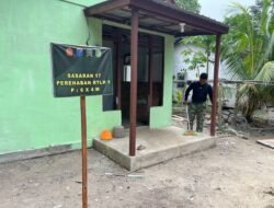 Satgas TMMD Reguler Ke-129 Bersihkan Halaman RTLH yang Telah Rampung Dibangun