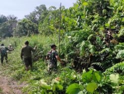 Satgas TMMD Reguler ke-129 Lakukan Pembersihan Lingkungan