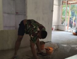 Satgas TMMD Reguler ke-129 Lakukan Pengecoran Ulang Lantai RTLH