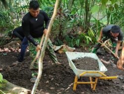 Semangat Satgas TMMD Ke-129 Angkut Tanah Timbunan
