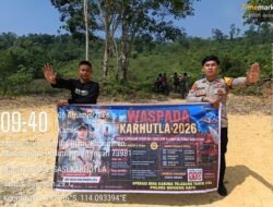 Polsek Sumber Barito Gencarkan Sosialisasi Larangan Karhutla di Kel. Tumbang Kunyi