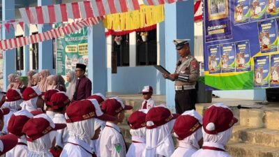Satlantas Polres Murung Raya Gelar Police Goes To School di MIS Al-Ikhlas, Perkenalkan Rambu-Rambu Lalu Lintas