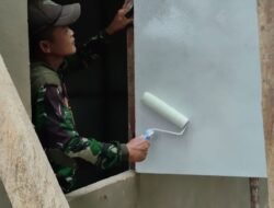 Satgas TMMD Reguler Ke-129 Mulai Pengecatan RTLH Warga Tempapan Hulu