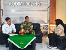 Kodim 1002/HST dan Pemkab Bahas Pembangunan Lima Jembatan Lewat Podcast