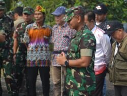 Dandim 1208/Sambas Dampingi Pangdam XII/TPR Tinjau Lokasi Pembangunan Batalyon Teritorial Pertempuran di Kabupaten Sambas