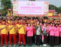 Meriahkan HKGB ke-74, Polres Murung Raya dan Bhayangkari Gelar Senam Bersama