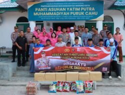 Sambut HUT RI Ke 81, Polres Murung Raya Gelar Bansos ke Panti Asuhan Putra Muhammadiyah Puruk Cahu
