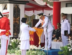 Kapolres Barito Selatan Hadiri Upacara Peringatan Hari Kemerdekaan RI ke-81 di Kantor Bupati