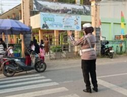 Cipkon Kamseltibcarlantas, Satlantas Polres Murung Raya Strong Point Pagi Di Area Sekolah