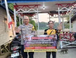 Bhabinkamtibmas Polsek Murung Sosialisasi Larangan dan Sanksi Bagi Pelaku Kebakaran Hutan dan Lahan Di Desa Muara Bumban