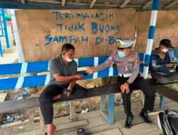 Lindungi Masyarakat dari Paparan Asap Karhutla, Satlantas Polres Murung Raya Bagikan Masker di Pangkalan Ojek