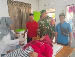Bukti Kepedulian Sosial, Babinsa Desa Malek Hadiri Bakti Sosial Donor Darah