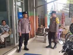 Piket Polsek Rutin lakukan patroli ke Bank BRI unit Pujon.