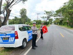 Antisipasi Lakalantas, Satlantas Polres Kapuas Pantau Arus Lalu Lintas Lingkar Luar Kota