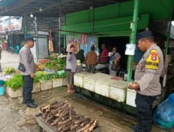 Piket Polsek kapuas tengah lakukan giat patroli Harkamtibmas di sekitar desa Pujon.