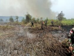 Dandim dan Kapolres Sambas Turun Langsung Tangani Karhutla
