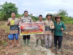 Bhabinkamtibmas Polsek Laung Tuhup Sosialisasi Stop Karhutla Ke Warga Desa Batu Karang
