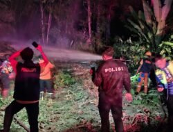 Respon Cepat Polres Murung Raya Bersama BPBD Sigap Lakukan Pemadaman Api Karhutla