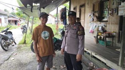 Giat Berikan Imbauan kantibmas kepada warga di lakukan Personil Polsek Kapuas Tengah.