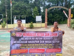 Bhabinkamtibmas Polsek Tanah Siang Gerkarkan Pencegahan Karhutla Di Kecamatan Tanah Siang