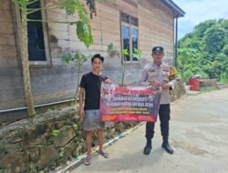 Bhabinkamtibmas Polsek Murung Sosialisasi Larangan dan Sanksi Bagi Pelaku Kebakaran Hutan dan Lahan Di Desa Danau Usung