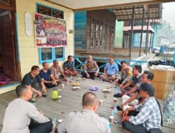 Edukasi Karhutla, Satgas Karhutla Lemdiklat Polri Sambangi Tokoh Masyarakat Desa Juking Pajang