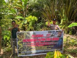 *Warga Desa Bentot Dukung Upaya Pencegahan Karhutla, Personel Polsek Patangkep Tutui Gencarkan Sosialisasi Larangan Membakar Lahan*
