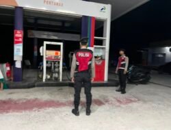 Antisipasi Kerawanan pada Jam Malam, Sat Samapta Polres Sukamara Pantau Pelayanan SPBU