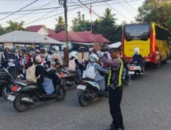*Simpang Empat SMAN 1 Tamiang Layang Jadi Titik Tersibuk di Hari Senin, Satlantas Polres Bartim Intensifkan Strong Point Pagi*