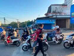 Pengaturan Lalu Lintas Presisi di Terminal Temanggoeng Djaja Karti, Satsamapta Polres Bartim Wujudkan Keselamatan Pengguna Jalan