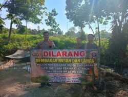 *Polsek Pematang Karau Gencarkan Sosialisasi Stop Karhutla, Ajak Masyarakat Tolak Pembukaan Lahan dengan Cara Membakar*