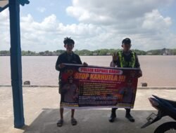Cegah Dampak Dari Kebakaran Hutan, Personel Polsek Kapuas Barat Aktif Sosialisasi Stop Karhutla