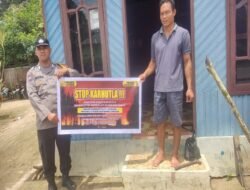 Bhabinkamtibmas Piket Polsek Tws Garing dan Pulau Malan terus sosialisasi Stop Karhutla kpd Masyarakat.