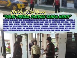 *Patroli Kota Presisi Satsamapta Polres Bartim Sambangi Kantor Pelayanan dan Sekolah, Perkuat Cipta Kondisi Aman*