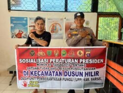 Antisipasi Pungli, Personel Polsek Dushil Gencar Sosialisasikan Perpres Nomor 87 Tahun 2016 Dengan Warga