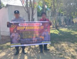 Cegah Kebakaran Hutan dan Lahan, Polsek Kapuas Barat Gencarkan Sosialisasi Karhutla di Kelurahan Mandomai