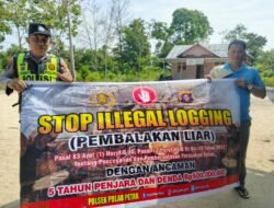SOSIALISASI PENEBANGAN HUTAN SECARA LIAR (ILEGAL LOGING) OLEH PERSONIL POLSEK PULAU PETAK