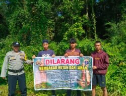 **Hadapi Puncak Musim Kemarau, Bhabinkamtibmas Desa Tampa Gencarkan Sambang dan Edukasi Pencegahan Karhutla**
