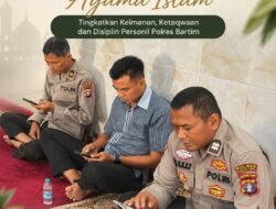 **Perkuat Iman dan Disiplin Personel, Kabag SDM Polres Bartim Pimpin Binrohtal di Masjid Al-Harist**