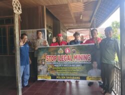 Polsek Basarang Sosialisi Larangan Ilegal Mining Di Wilayah Hukumnya