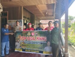 Polsek Basarang Sosialisi Larangan Ilegal Mining Di Wilayah Hukumnya