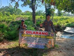 *Polsek Pematang Karau Perkuat Pencegahan Karhutla, Edukasi Warga Stop Membakar Hutan dan Lahan Demi Selamatkan Lingkungan*