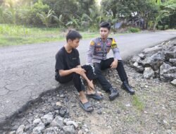 *Pererat Kedekatan dengan Warga, Bhabinkamtibmas Polsek Pematang Karau Ajak Masyarakat Jaga Kamtibmas dan Lingkungan Bebas Asap*