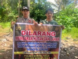 *Cegah Karhutla Sejak Dini, Polsek Benua Lima Edukasi Warga dan Tegaskan Larangan Membakar Lahan*
