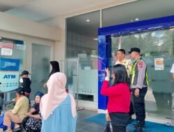 Jaga Kondusifitas Wilayah, Polsek Kapuas Barat Gelar Patroli Objek Vital di Bank BRI KCP Mandomai