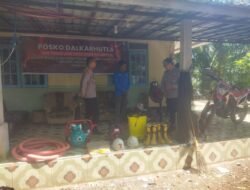 Antisipasi Kebakaran Hutan dan Lahan, Kapolsek Kapuas Barat Cek Kesiapan Pos Lapangan Siaga Karhutla MPA Tunas Jaya